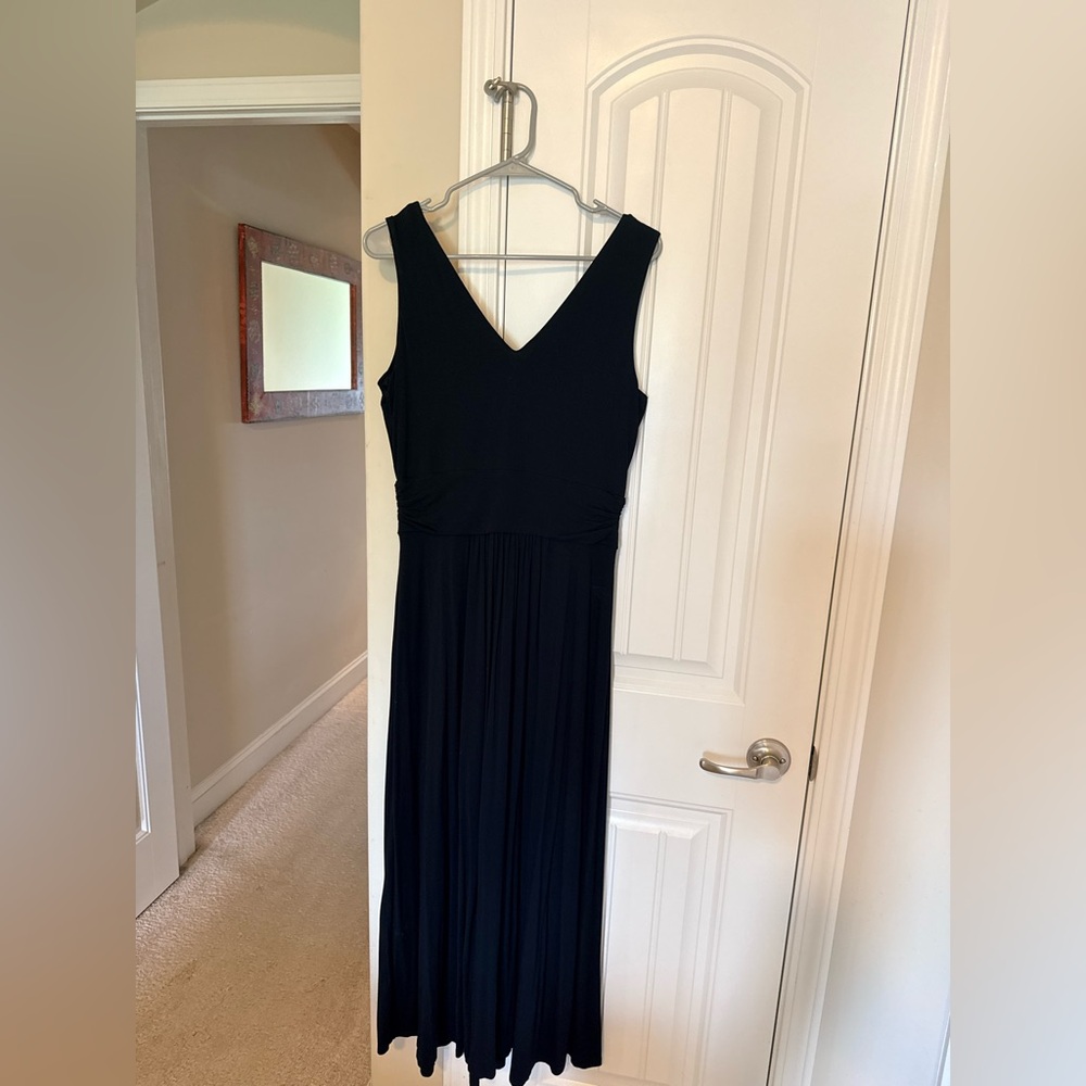 Boden Classic Black V-Neck Women's Maxi Dress